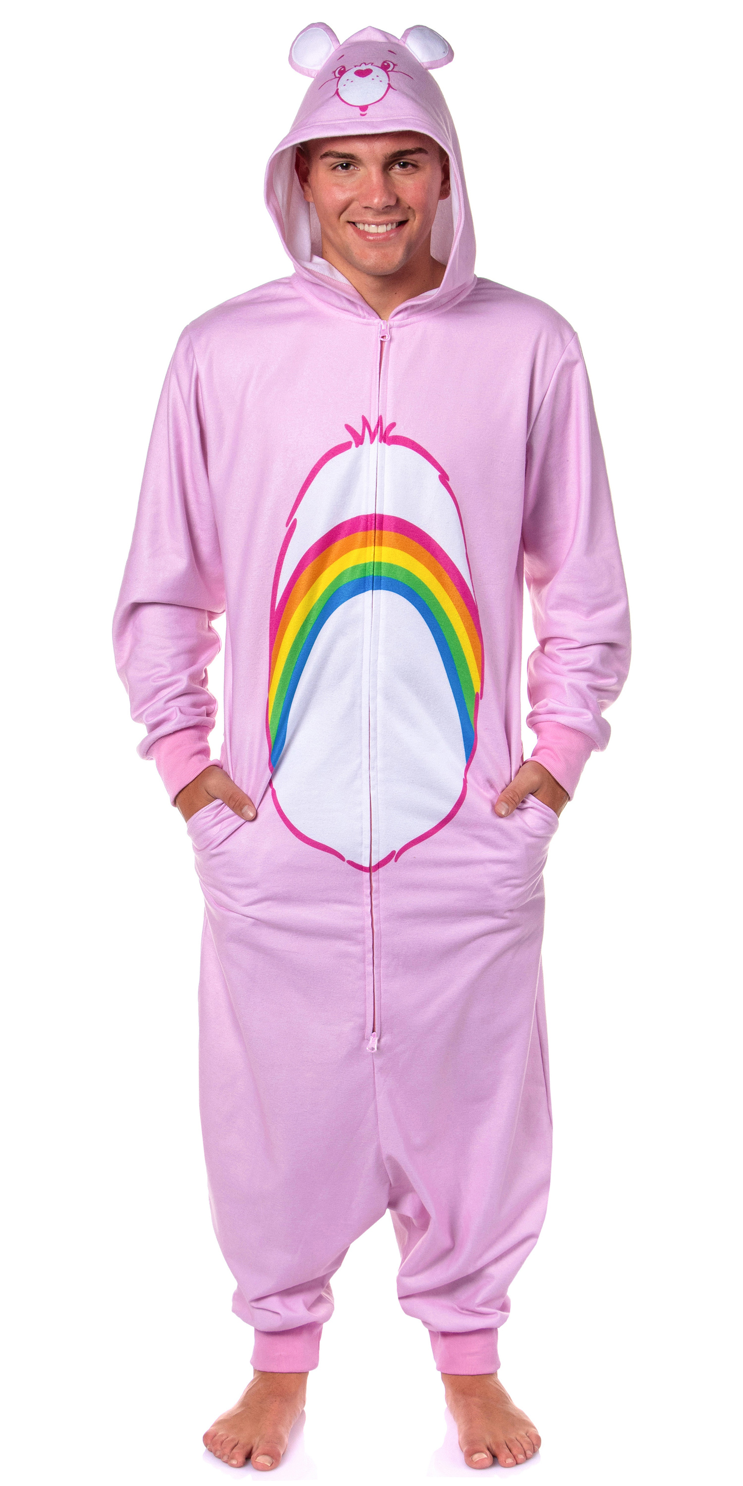 Care Bears Hooded Union Suit One Piece Costume Womens Pajama - Picture 7 of 11