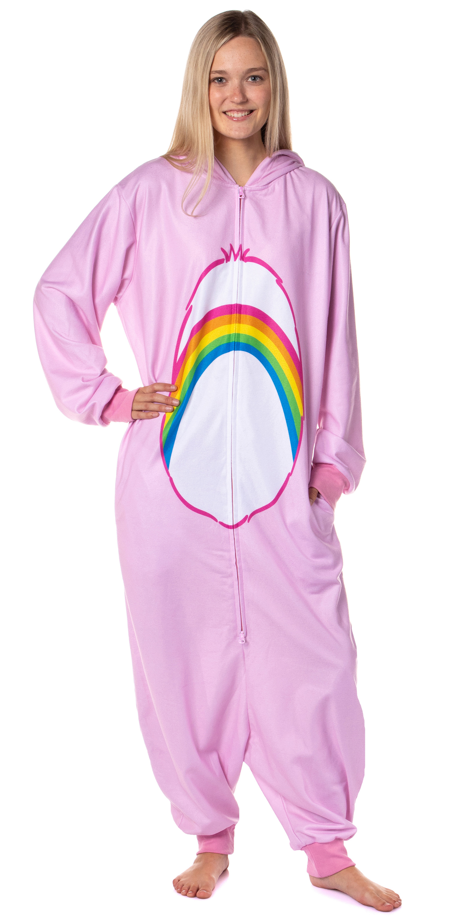 Care Bears Hooded Union Suit One Piece Costume Womens Pajama - Picture 4 of 11