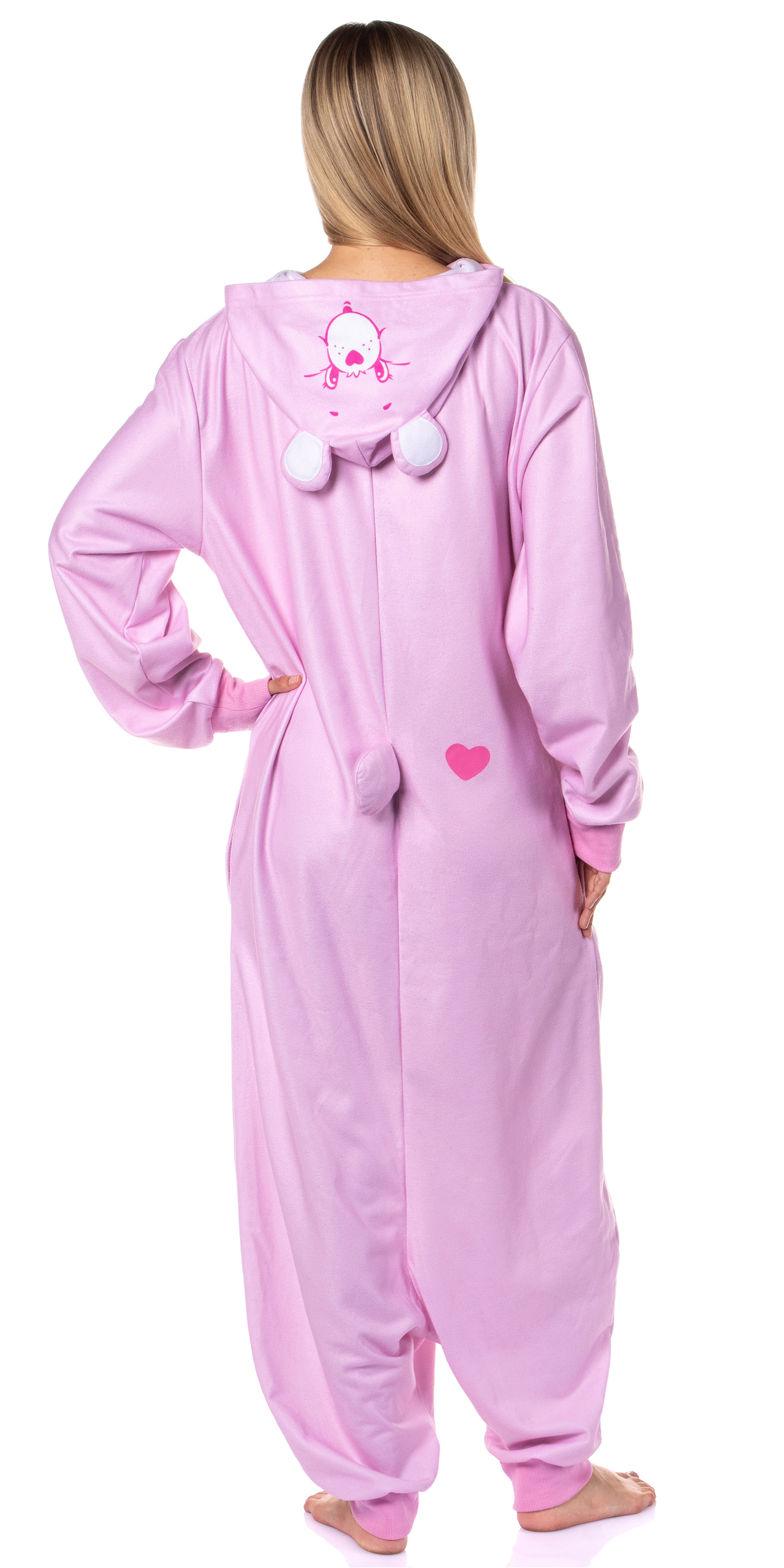 Care Bears Hooded Union Suit One Piece Costume Womens Pajama - Picture 5 of 11