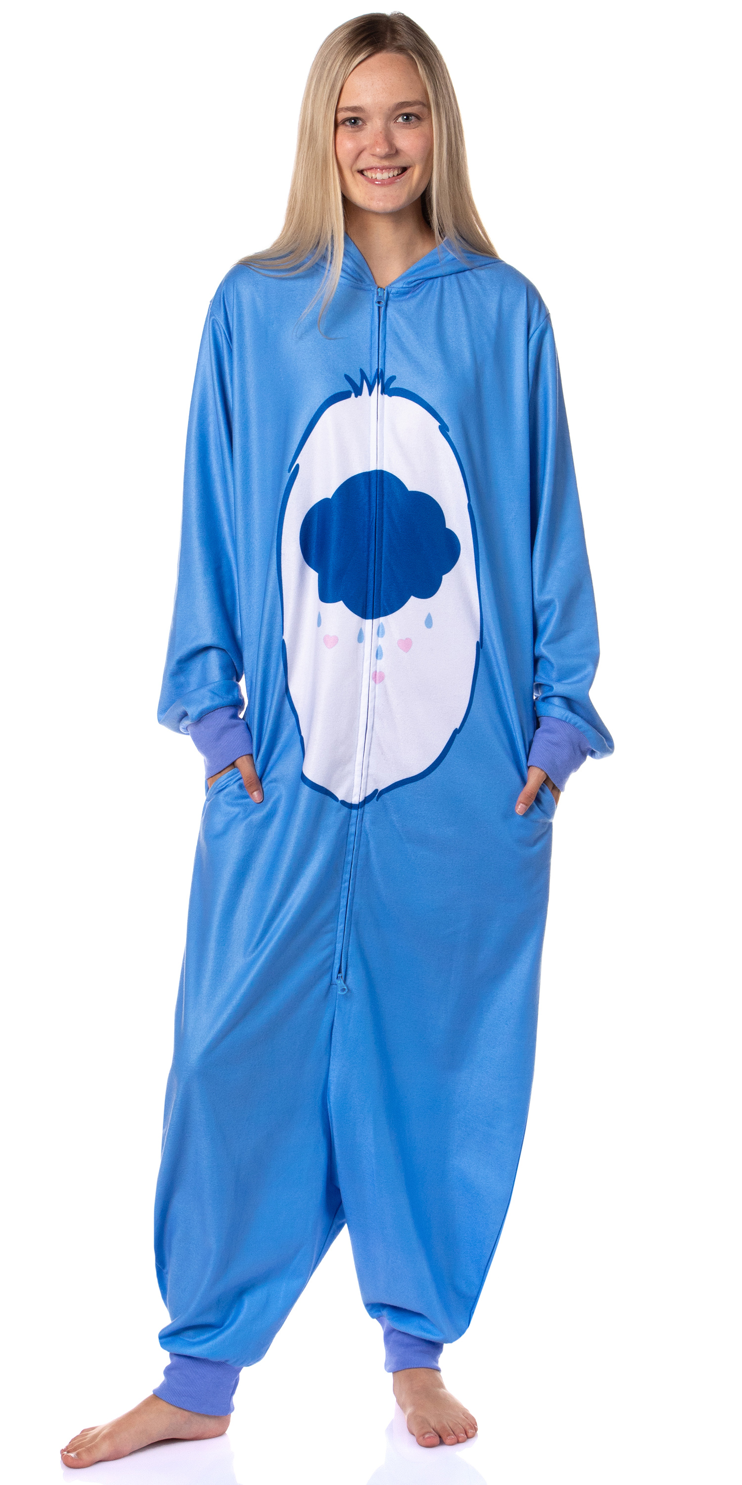 Care Bears Hooded Union Suit One Piece Costume Womens Pajama - Picture 8 of 11
