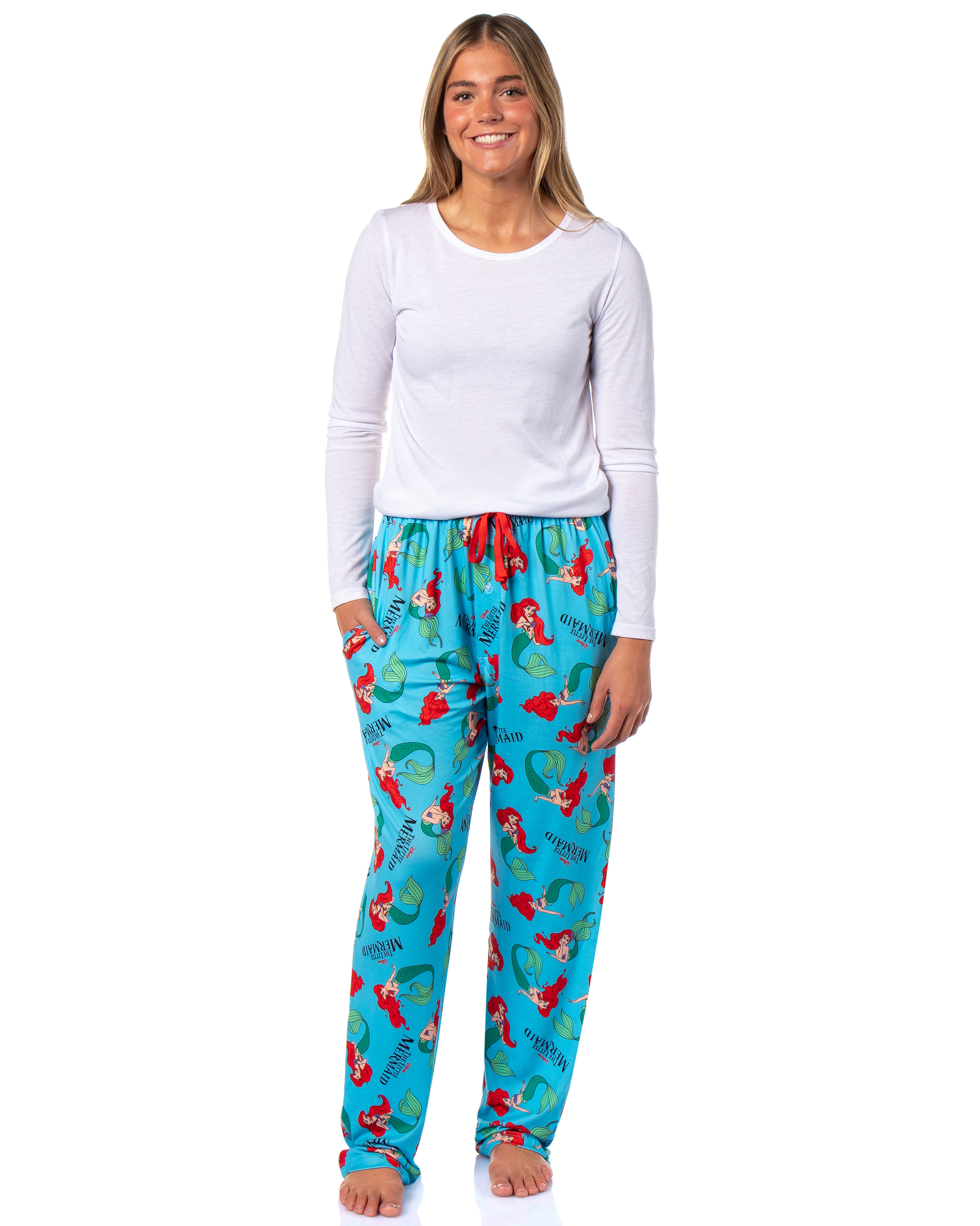 Disney The Little Mermaid Women's AOP Ariel Lounge Sleep Pajama Pants