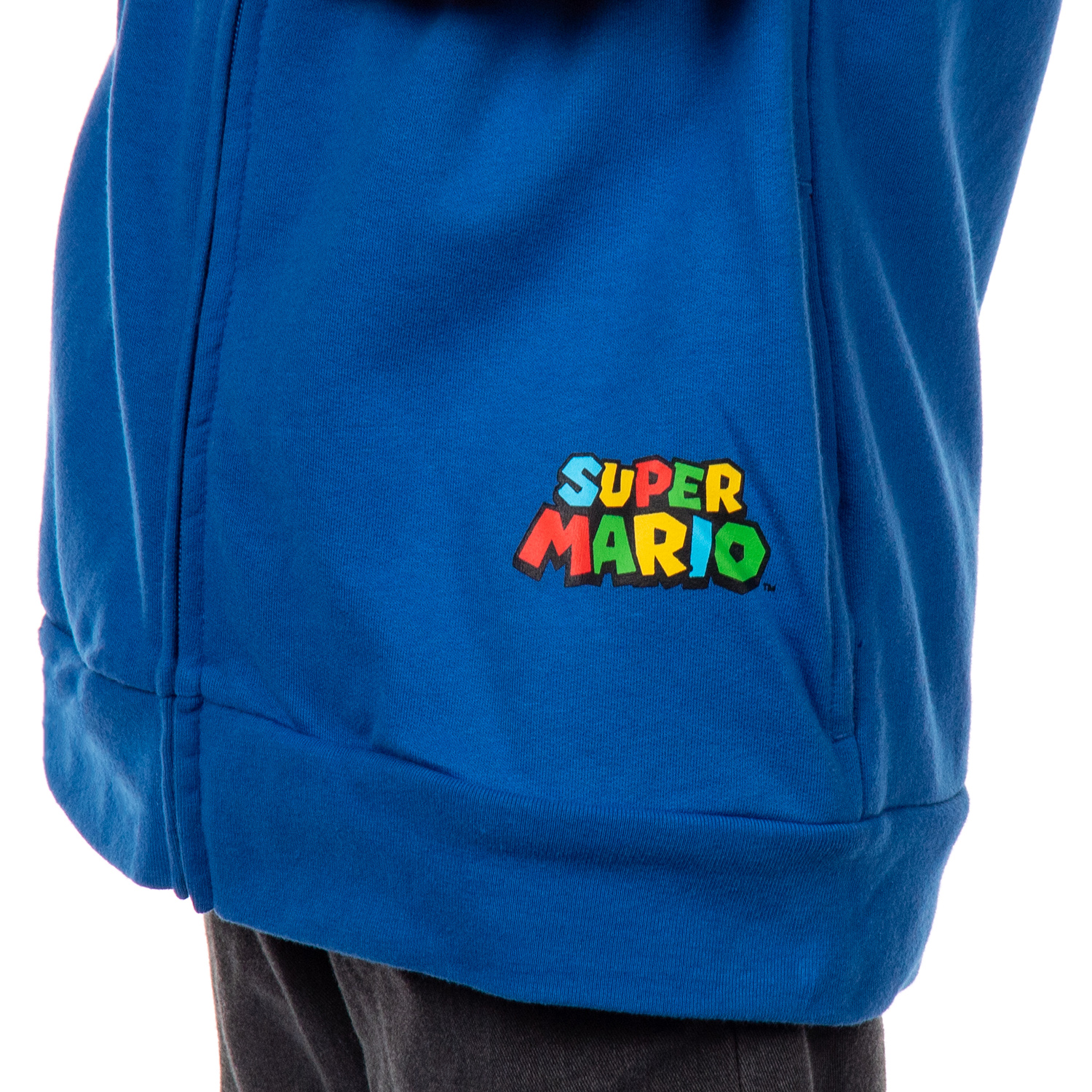 Super Mario Hoodie Boys Nintendo Long Sleeve Zip Up Hooded Sweatshirt - Picture 6 of 15