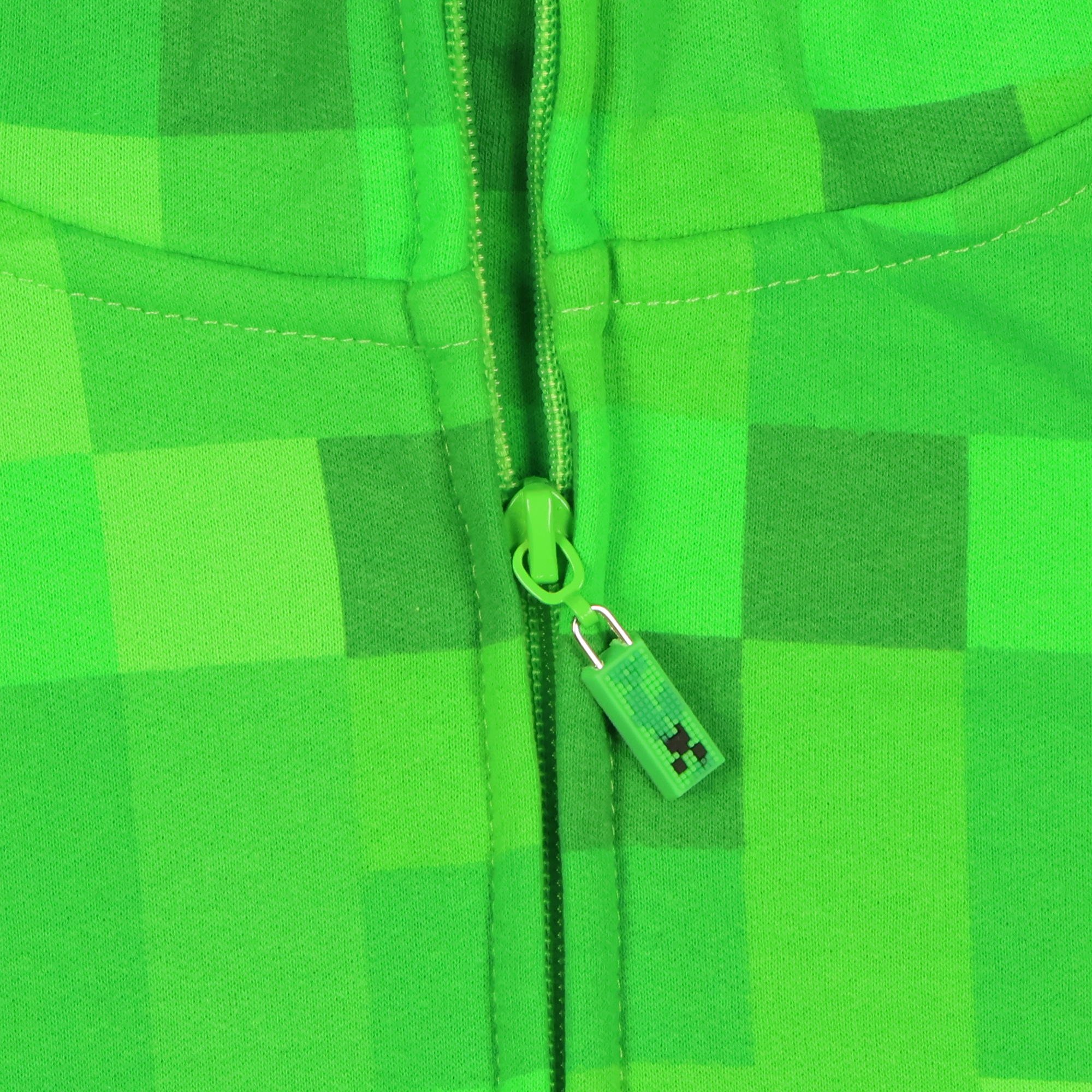 Minecraft Boys' I Am Creeper Allover Pixel Design Full-Zip Hoodie - Picture 8 of 13