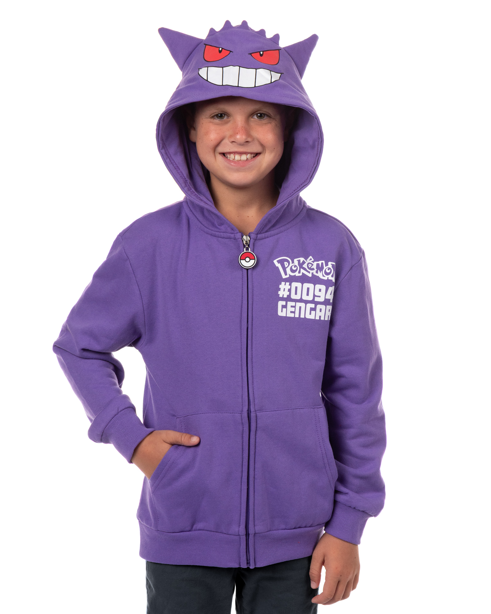 Pokemon Hoodie Kids' Gen 01 Zip-Up 3-D Character Costume Hoodie - Picture 15 of 23
