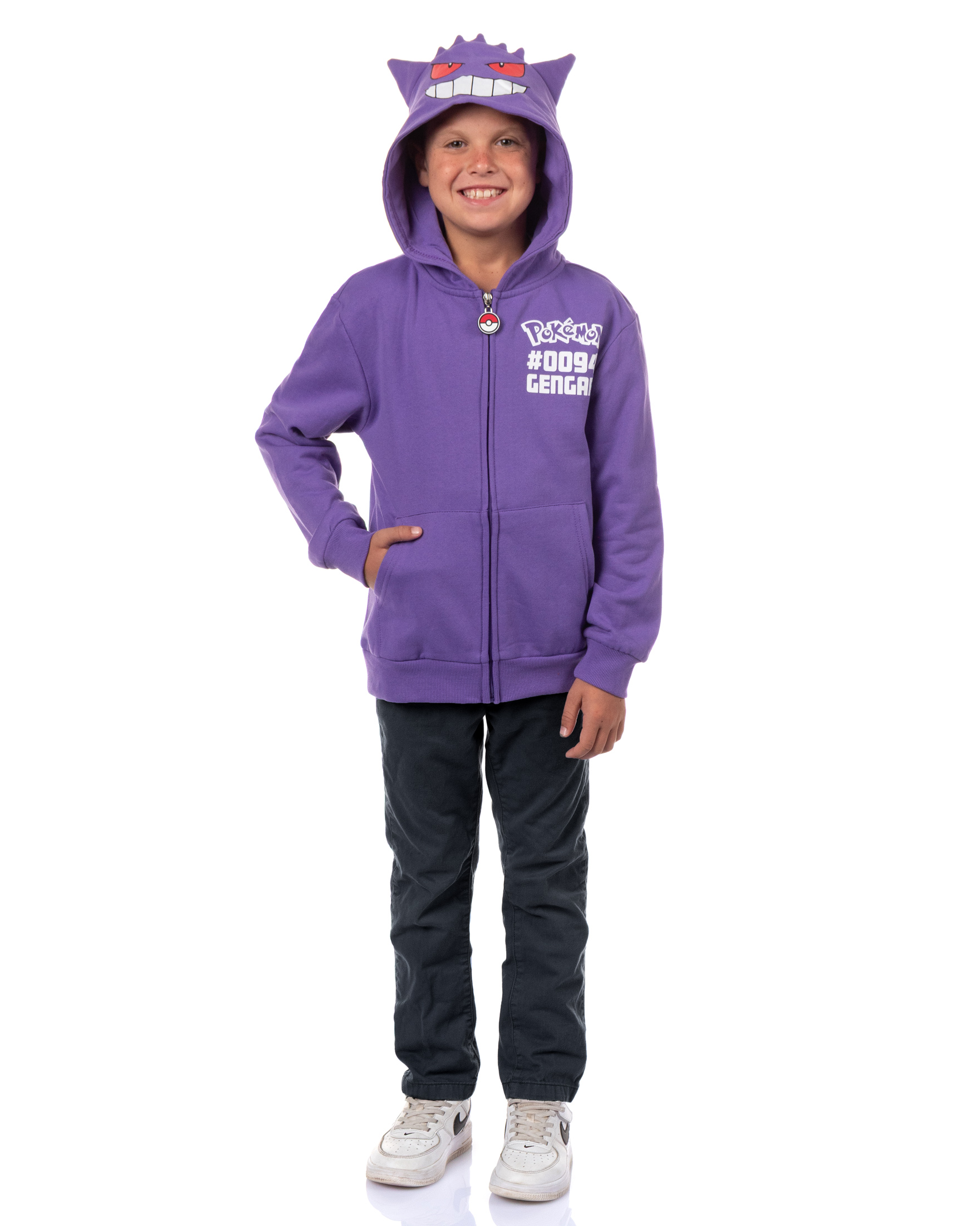 Pokemon Hoodie Kids' Gen 01 Zip-Up 3-D Character Costume Hoodie - Picture 19 of 23
