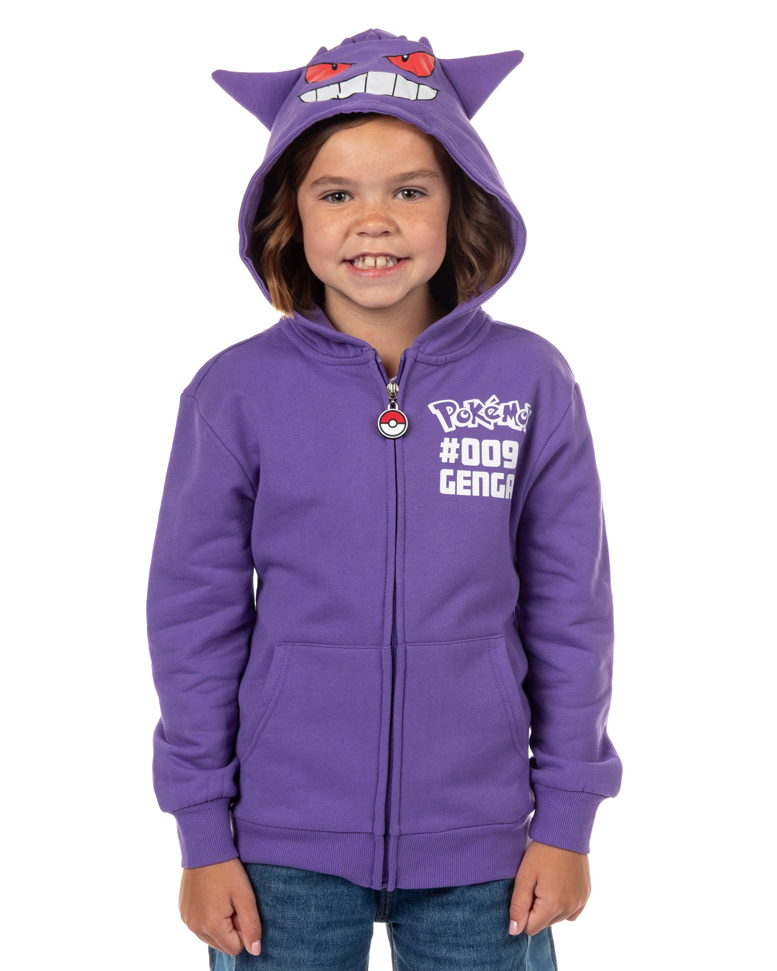 Pokemon Hoodie Kids' Gen 01 Zip-Up 3-D Character Costume Hoodie - Picture 17 of 23