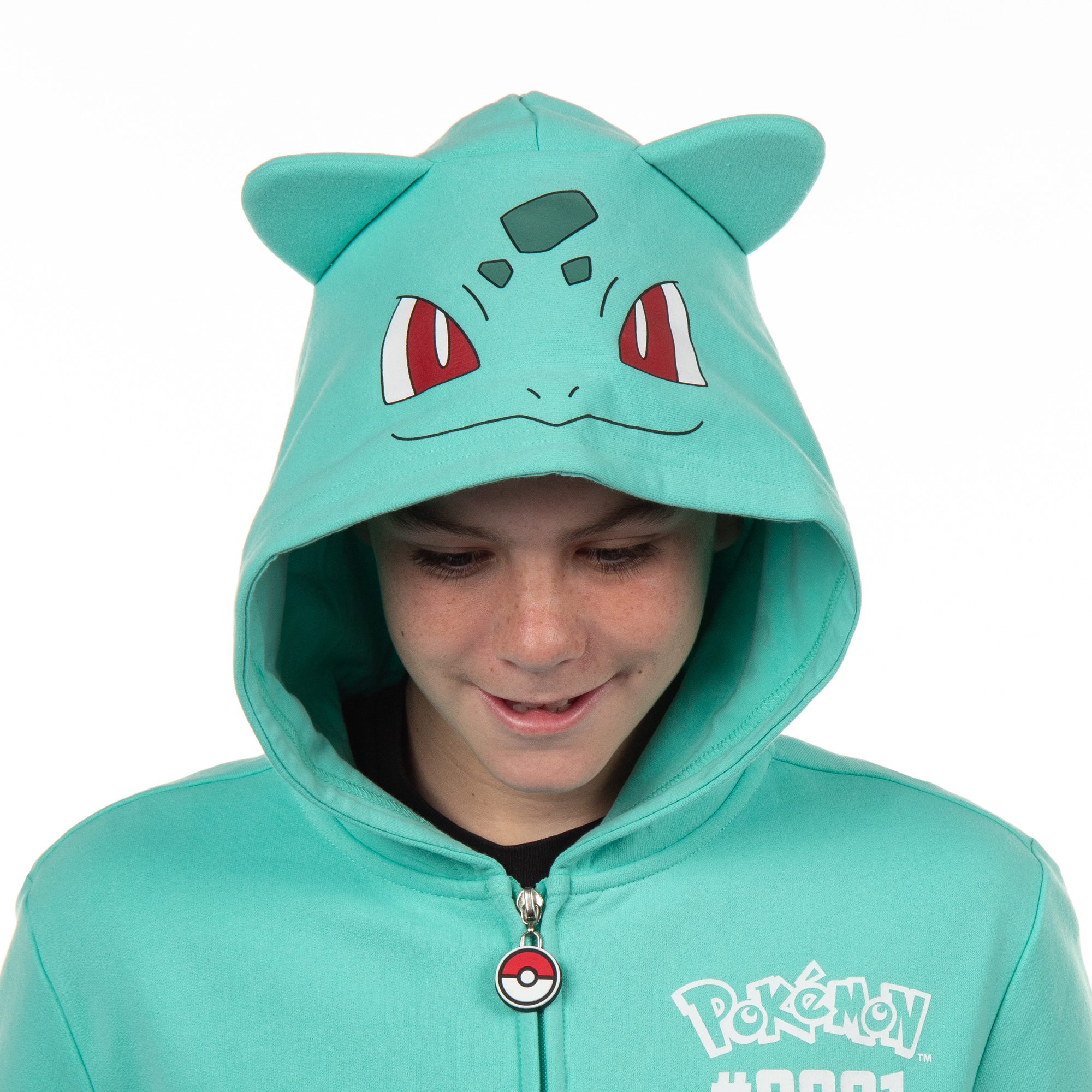 Pokemon Hoodie Kids' Gen 01 Zip-Up 3-D Character Costume Hoodie - Picture 7 of 18