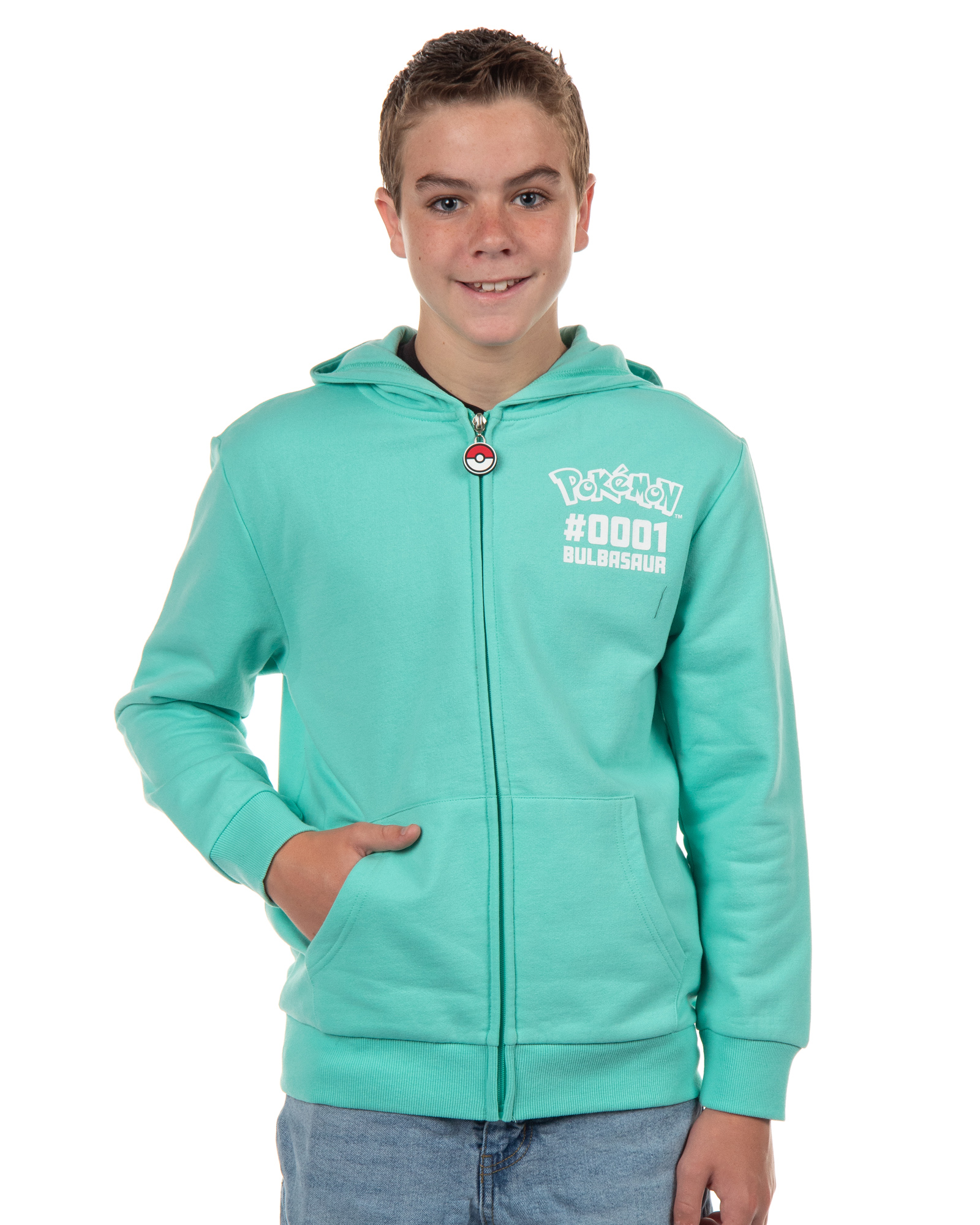 Pokemon Hoodie Kids' Gen 01 Zip-Up 3-D Character Costume Hoodie - Picture 9 of 18