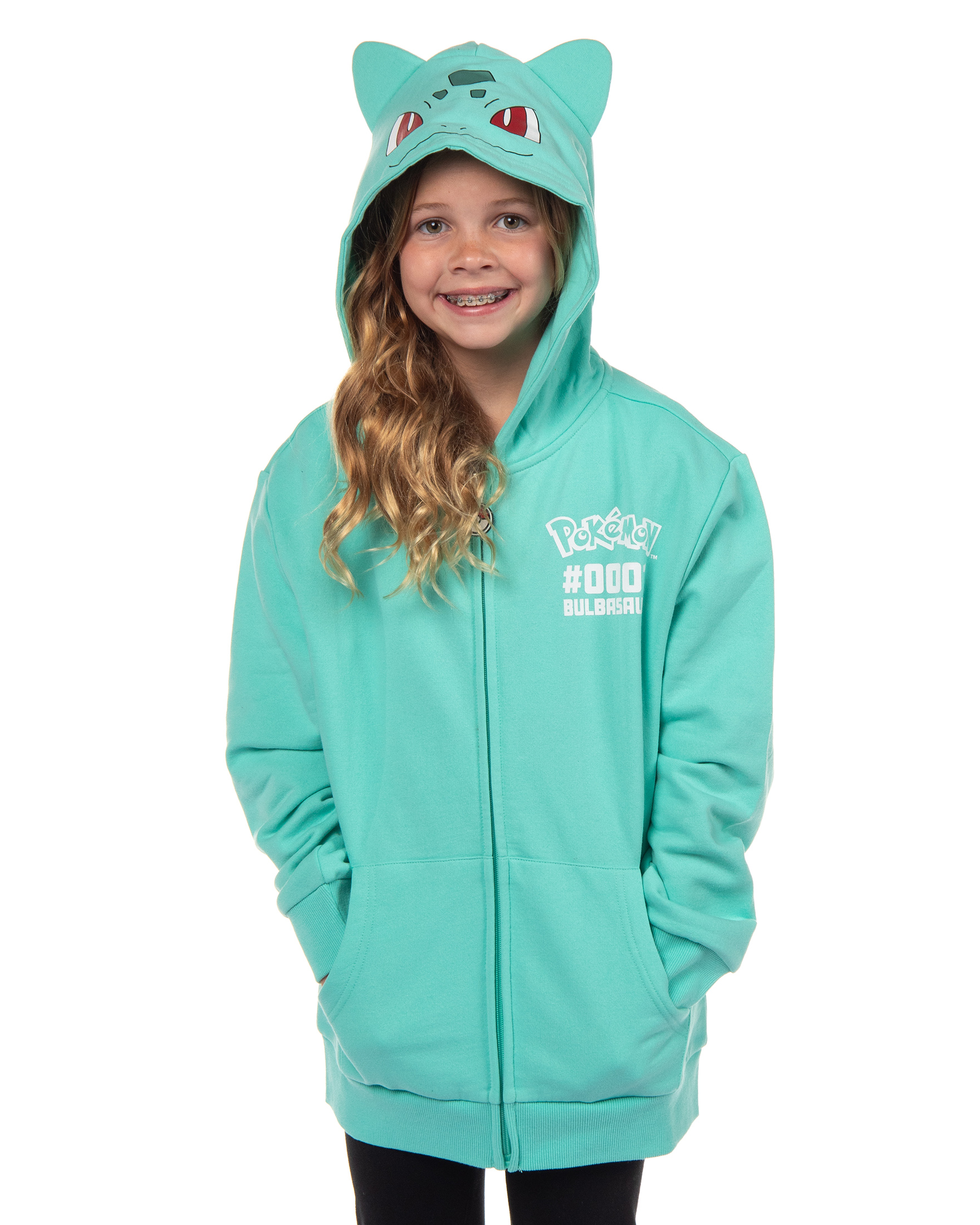 Pokemon Hoodie Kids' Gen 01 Zip-Up 3-D Character Costume Hoodie - Picture 10 of 18