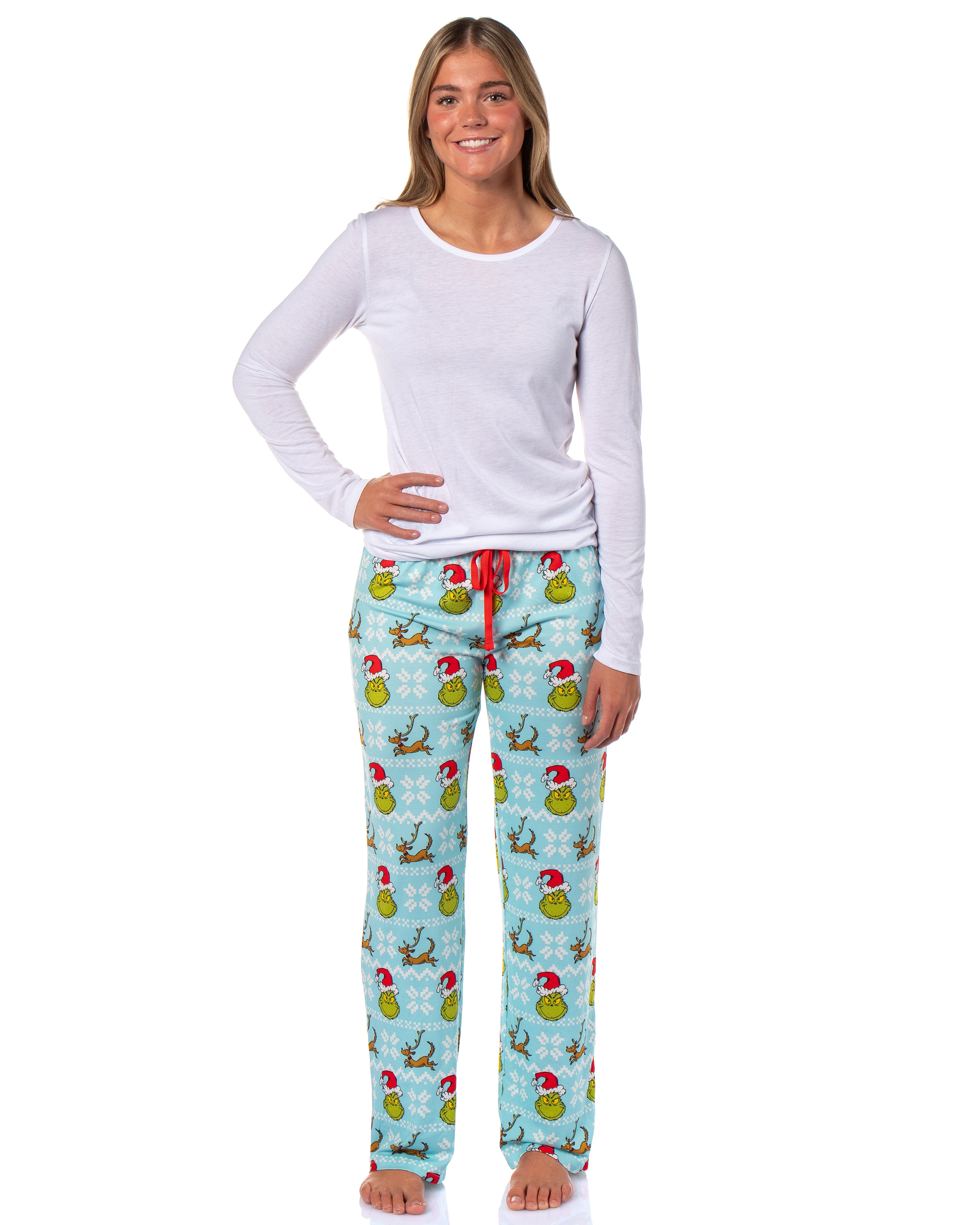 Seuss The Grinch Women's Ugly Sweater Grinch and Max Lounge Sleep Pant